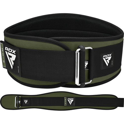 RDX X3 Army Green Neoprene Weightlifting Gym Belt - Weightlifting Belts