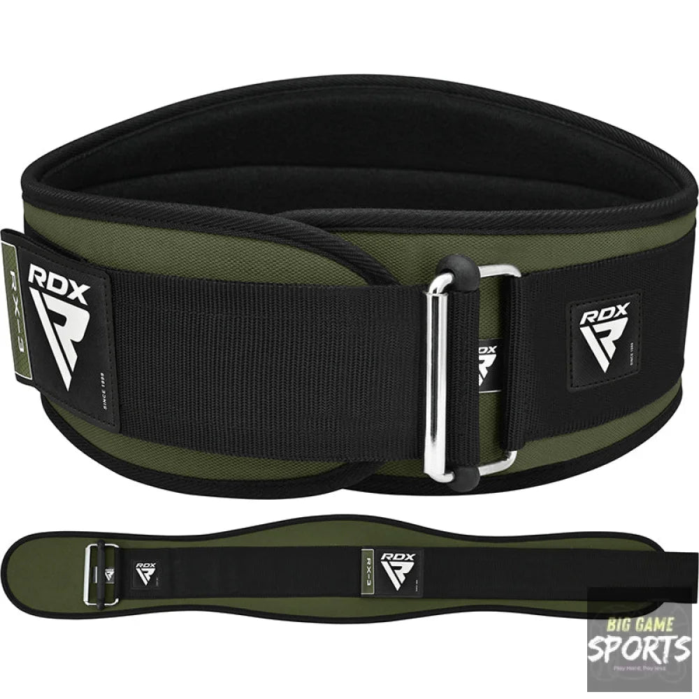 RDX X3 Army Green Neoprene Weightlifting Gym Belt - Weightlifting Belts