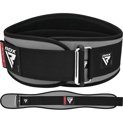 RDX X3 Grey Neoprene Weightlifting Gym Belt - Weightlifting Belts