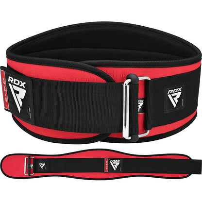 RDX X3 Red Neoprene Weightlifting Gym Belt - Weightlifting Belts