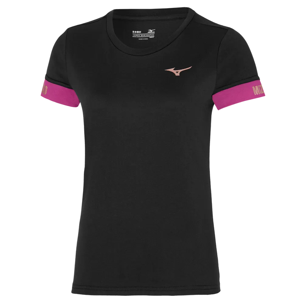 Mizuno Womens Tee Black 