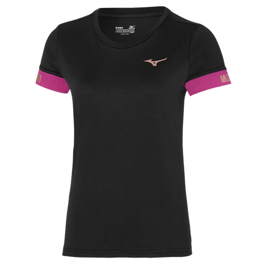 Mizuno Womens Tee Black 