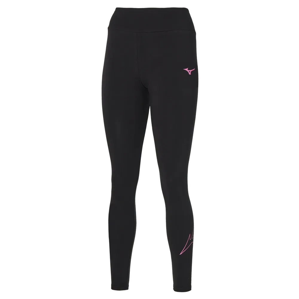 Mizuno Womens RB Leggings Black/Magenta Haze 