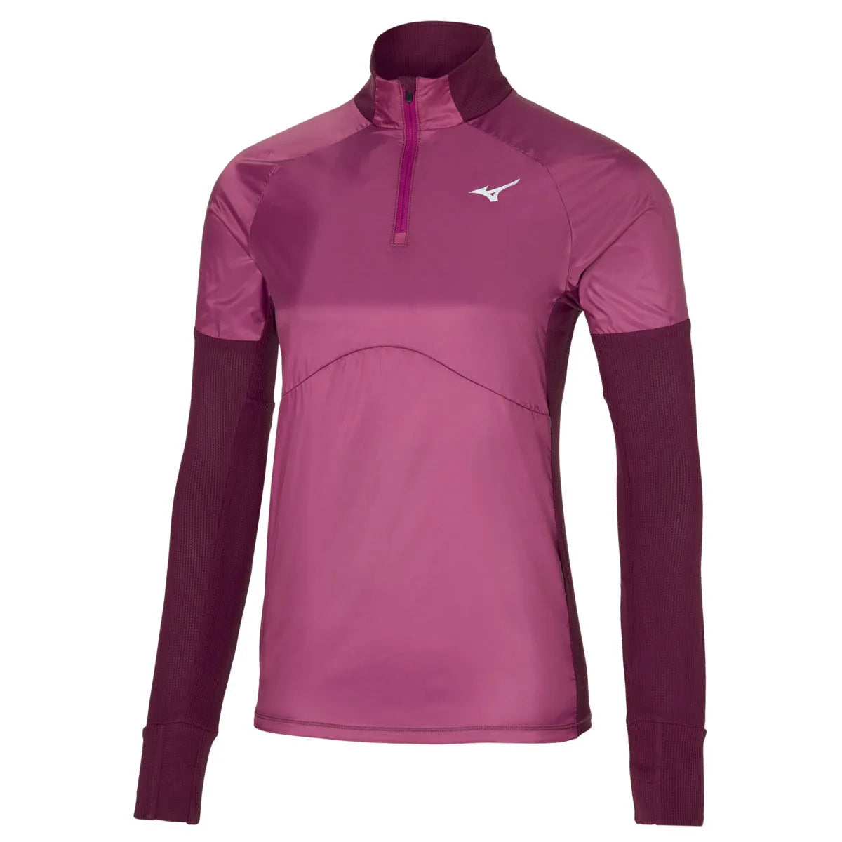 Mizuno Womens Hybrid Long Sleeve Gym Tee - Magenta Haze